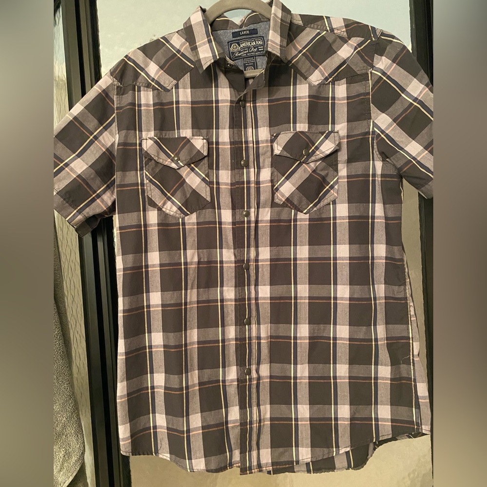American Rag mens button down shirt large